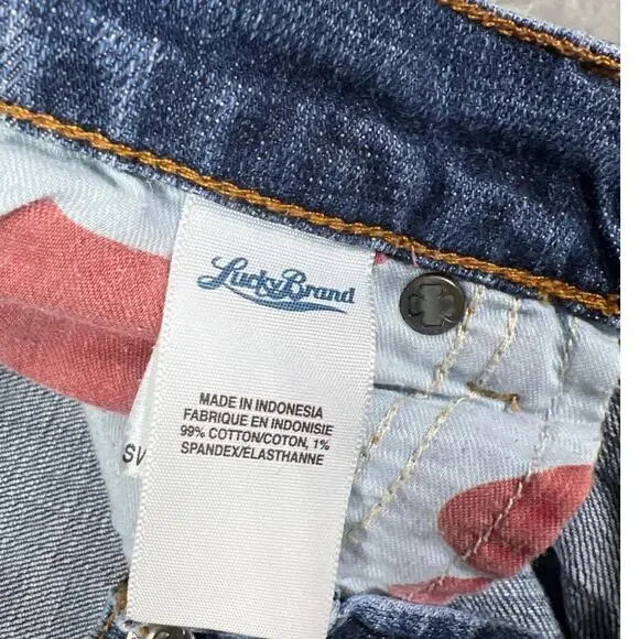 Lucky Brand Sweet N Crop Jeans Women’s 6 28 Mid Rise Straight Boho Indie - Picture 3 of 6